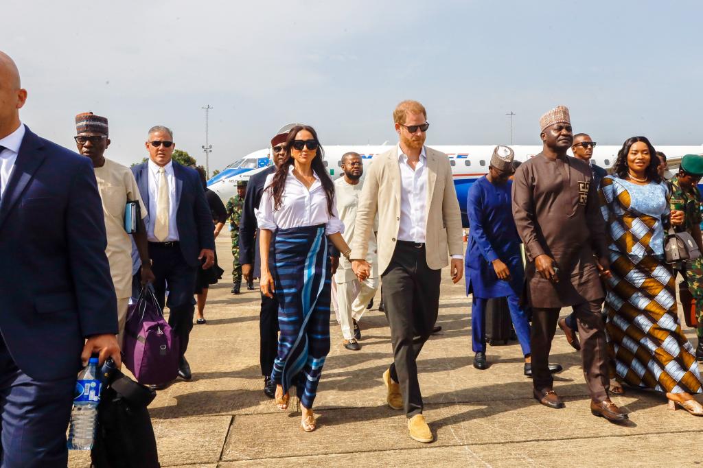 Prince Harry and Meghan Markle during their visit to Colombia