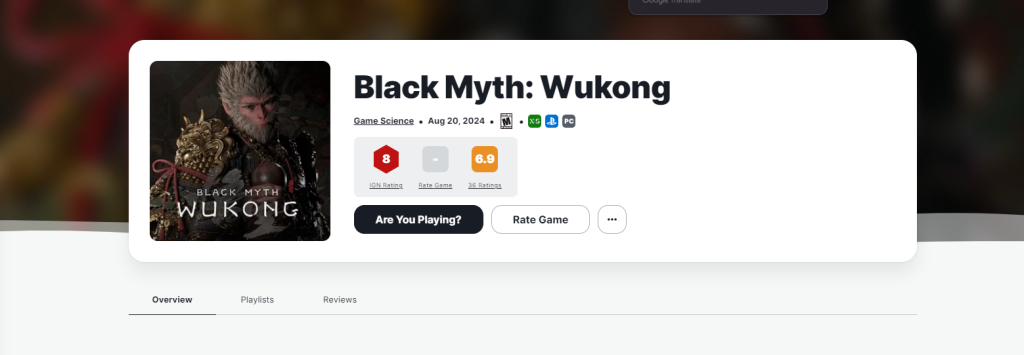 Player Experience in Black Myth: Wukong