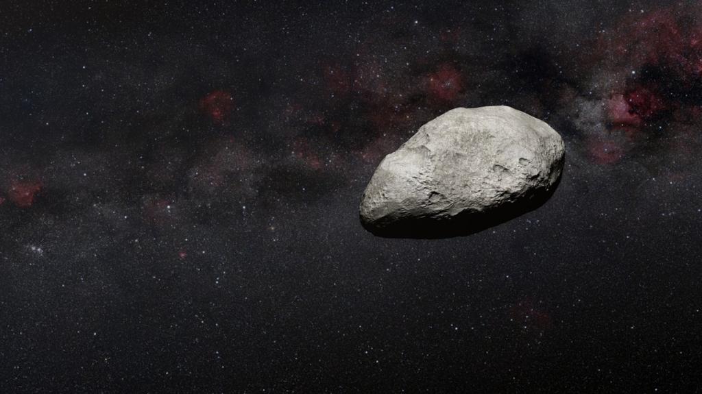 Conceptual Image of X-Ray Pulse on Asteroid