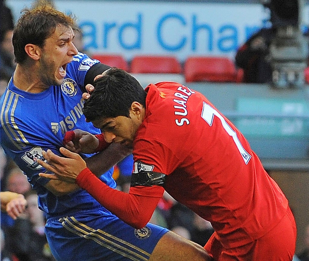 Luis Suárez during his farewell press conference