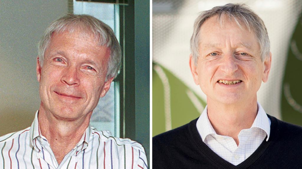 Geoffrey Hinton and John Hopfield receiving the Nobel Prize