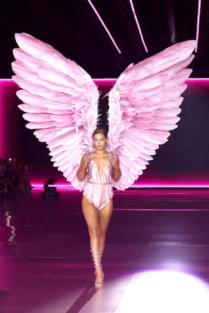 Models on the runway at the Victoria's Secret Fashion Show