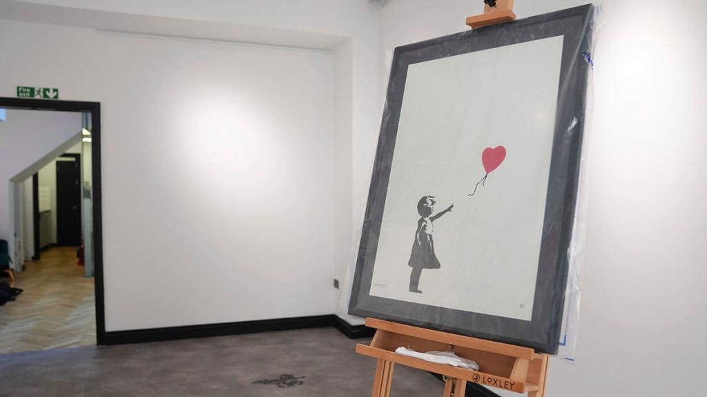 Banksy’s 'Girl with Balloon' artwork at Grove Gallery