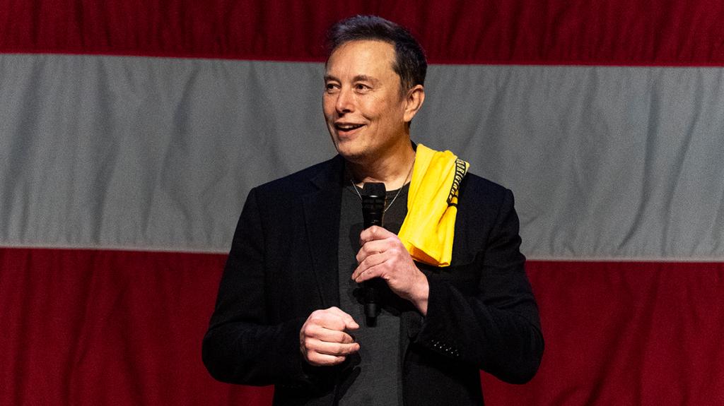 Elon Musk at a campaign event